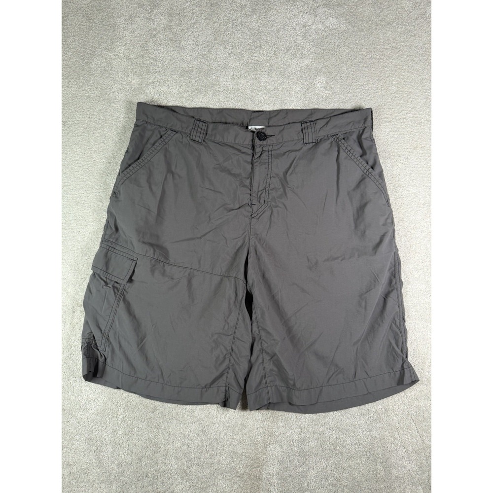 Columbia Mens Omni-Shade Cargo Shorts Gray Nylon Ripstop Hiking Outdoor 38W 11L